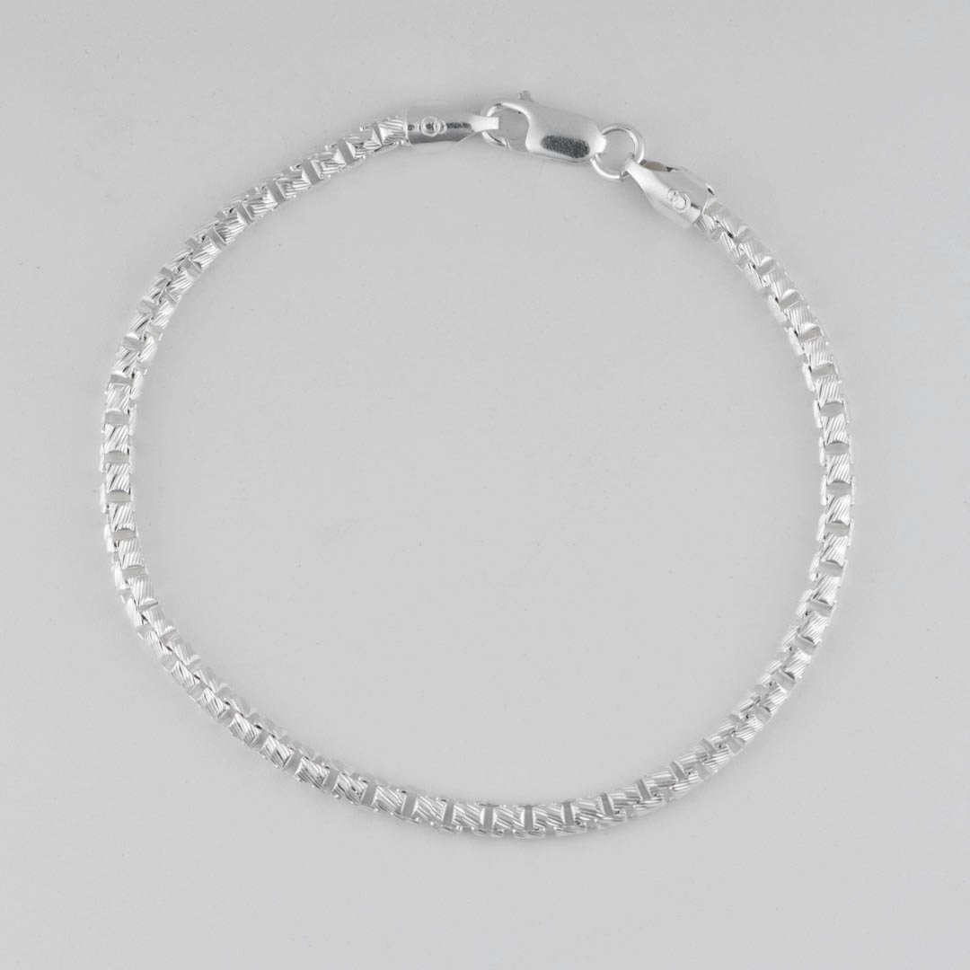PULSERA CILINDRO DIAMANTADO 3MM-19CM