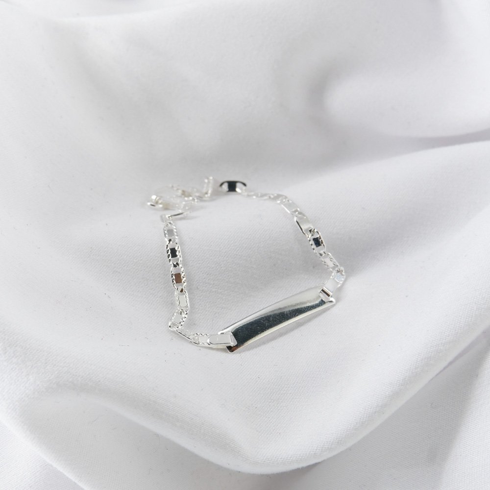 PULSERA PLACA ESCALERA DIAMANTADA 3MM-18CM - Imagen 3