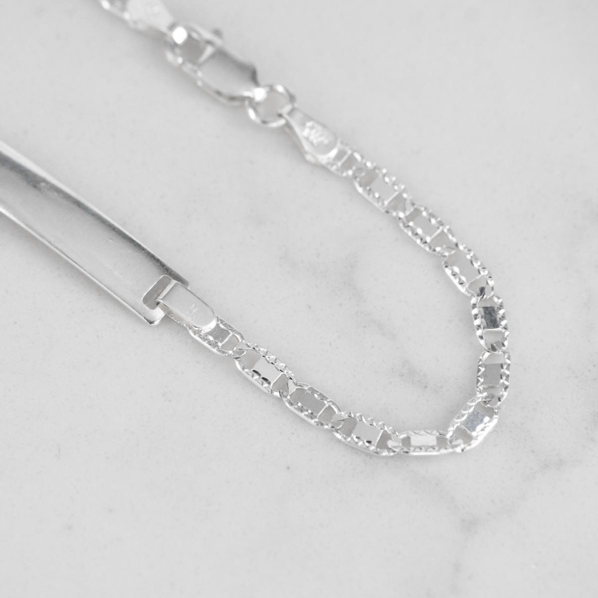 PULSERA PLACA ESCALERA DIAMANTADA 3MM-18CM - Imagen 2