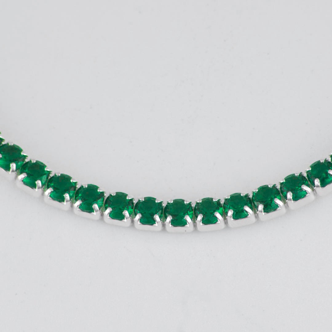 PULSERA TENNIS ESMERALDA 3MM-17CM - Imagen 2